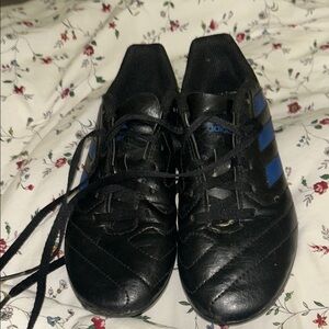 Adidas Black and Blue Soccer Cleats